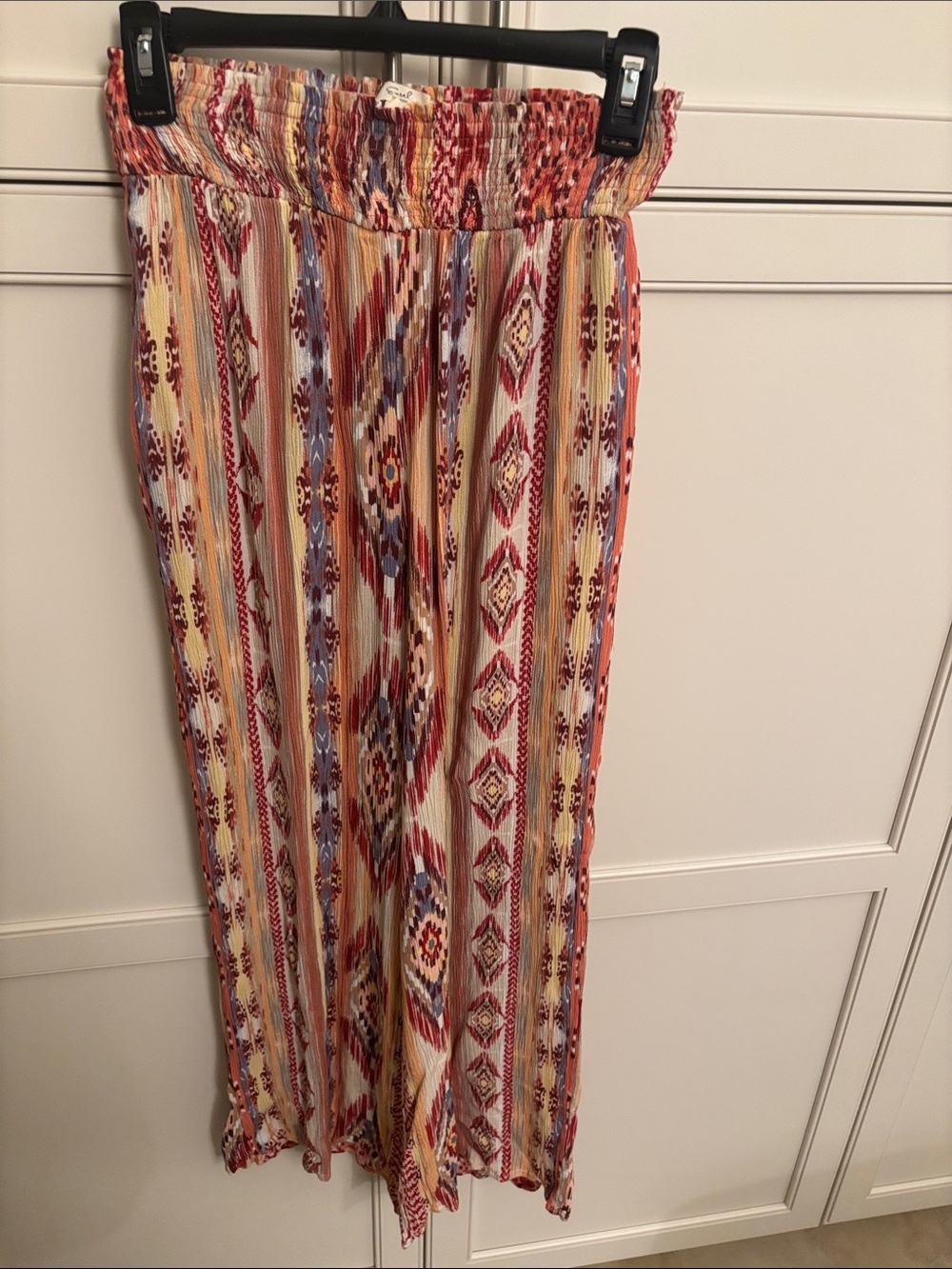 easel Multicolor Aztec-Stripe Wide Leg Pants